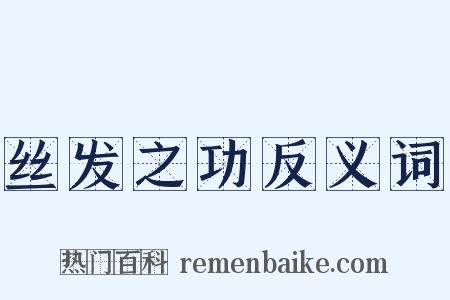 丝发之功反义词是什么意思的图片